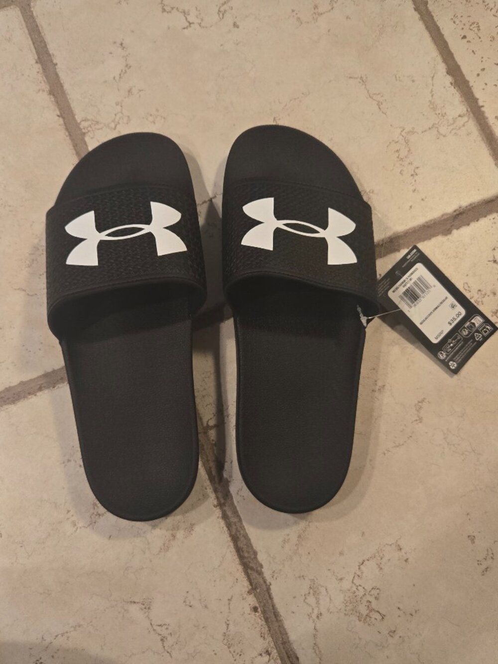 NEW Under Armour ARMR Slide 6007527-001 Men's Black Size 10 Shoes